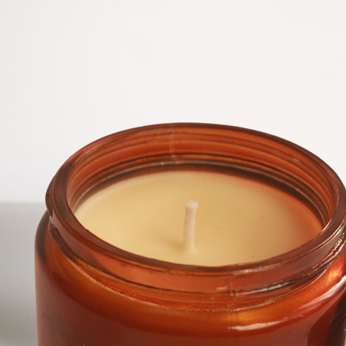 Amber Glass Jars 5 Pack | Empty Refillable Jars with Lids for Candles