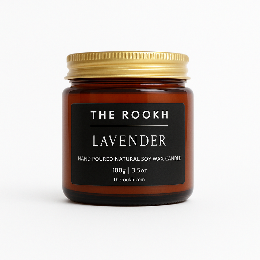 Organic Lavender Scented Candle – Calm & Relaxation | Rookh Home Decor
