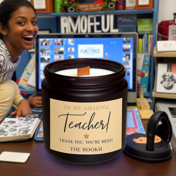 Gifts for Teachers – A Personalised Scented Candle (200ml)