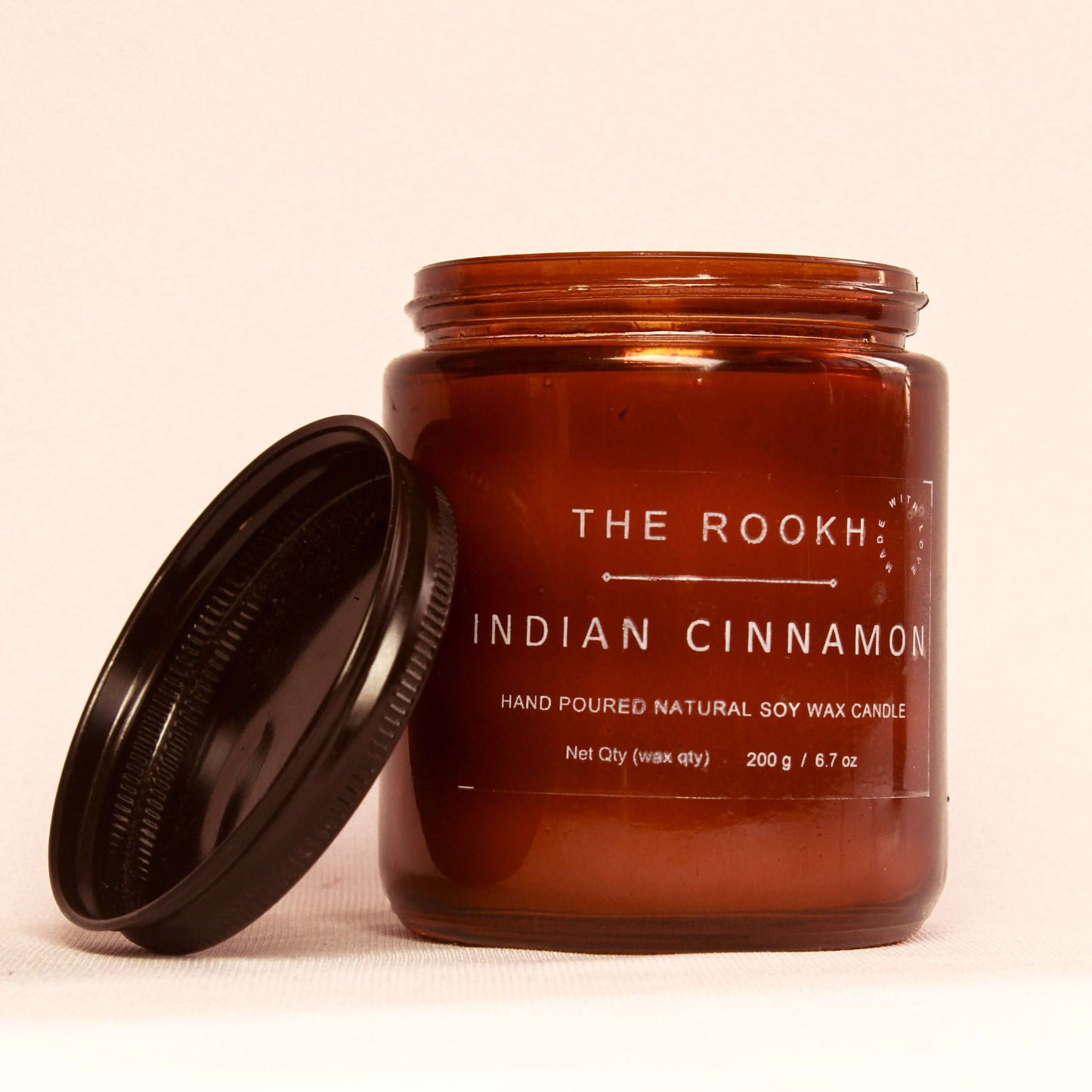 Indian Cinnamon Scented Candle – Warm & Spicy Aromatherapy | Rookh Home Decor (200ml)