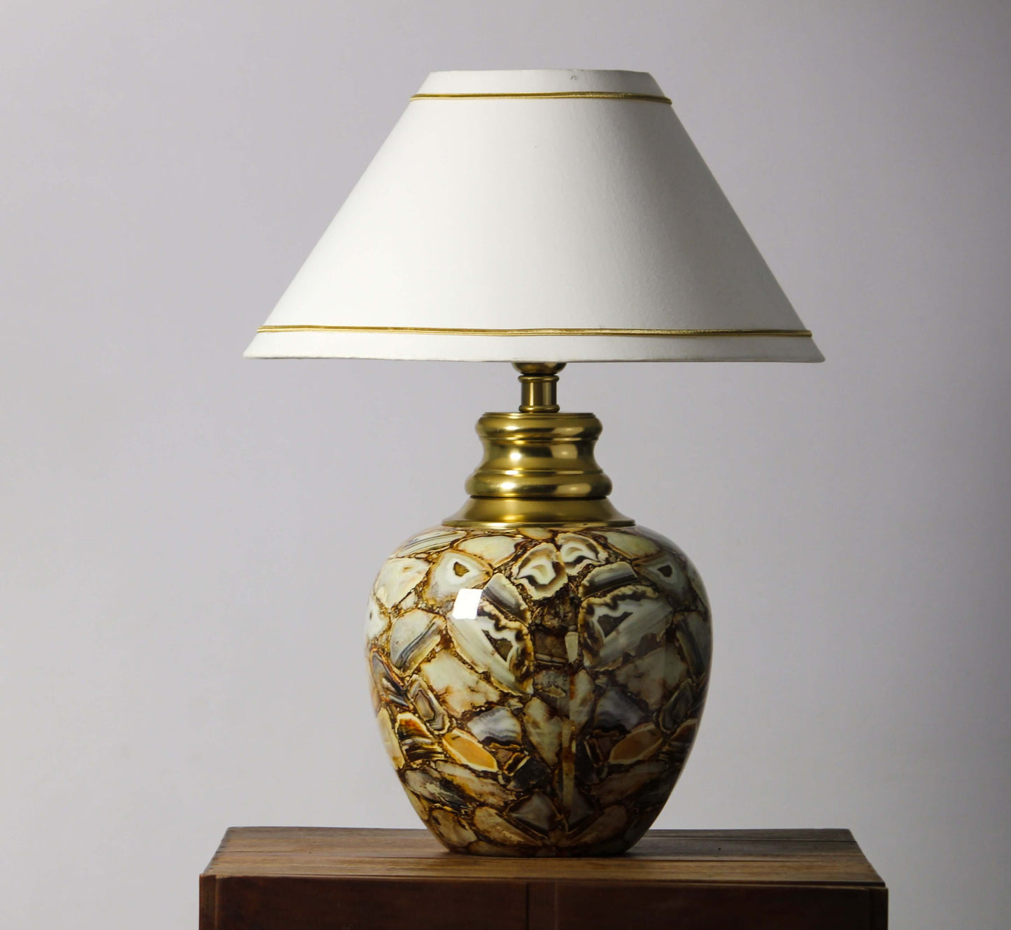 Enchant Glow Elegance Golden Ceramic Table Lamp