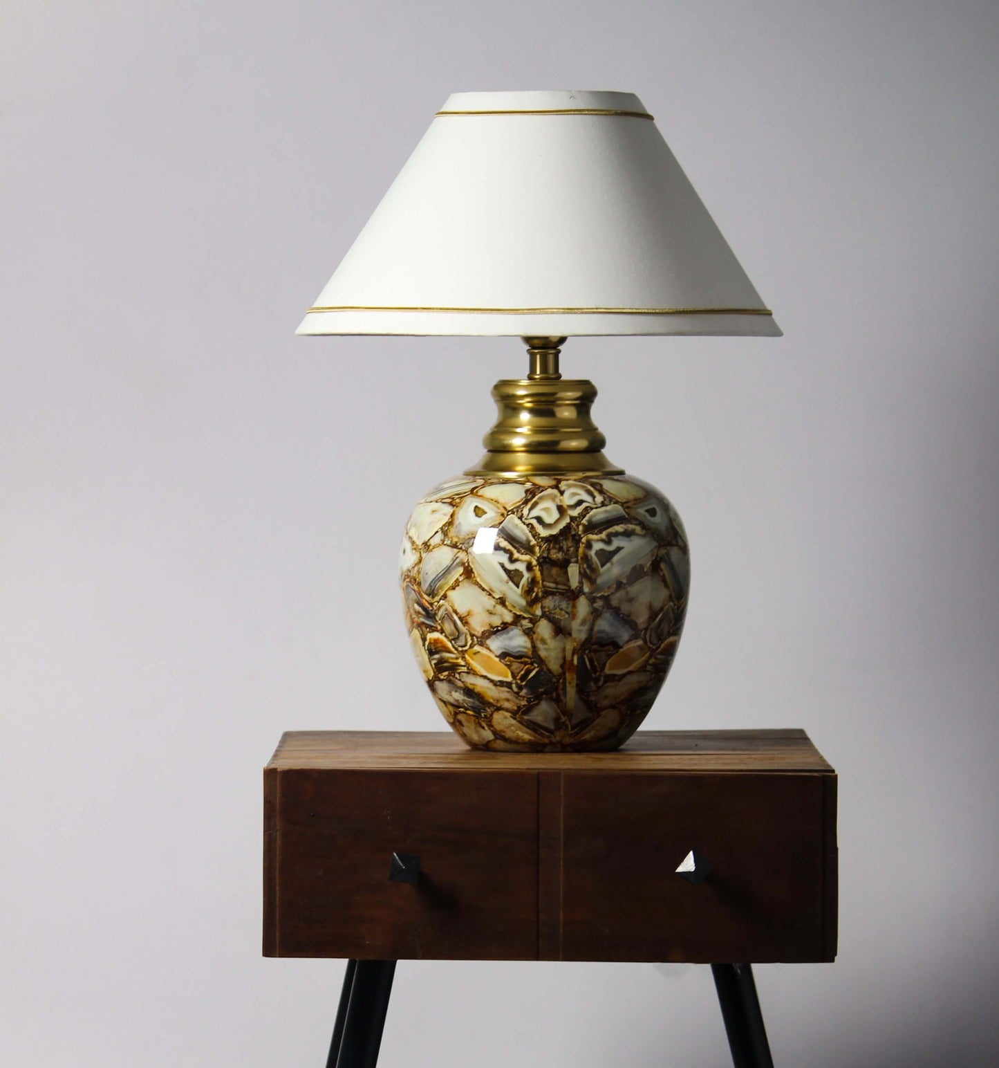 Enchant Glow Elegance Golden Ceramic Table Lamp