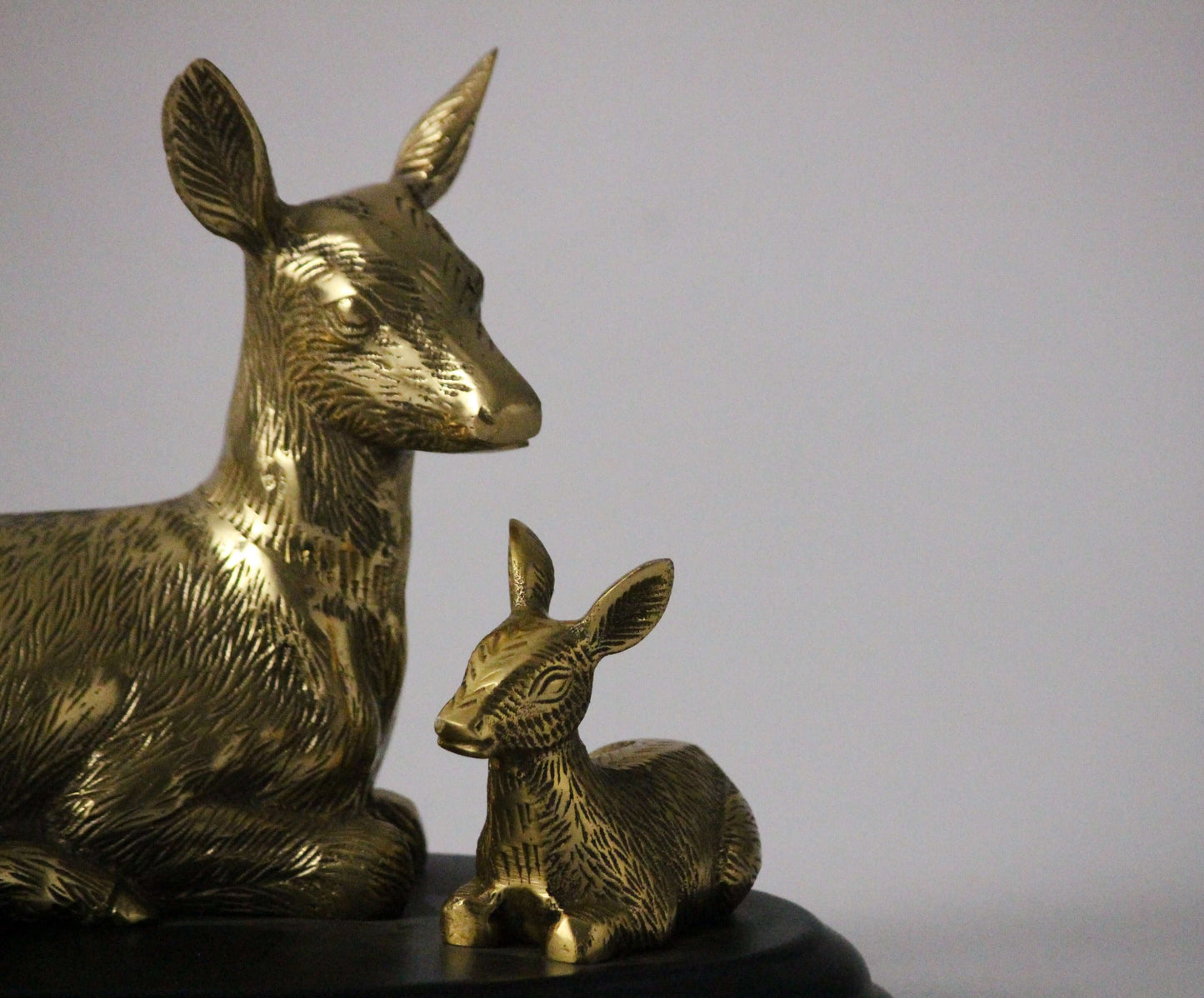 Exquisite Silver and Gold Deer Sculpture Set for Timeless Home Elegance