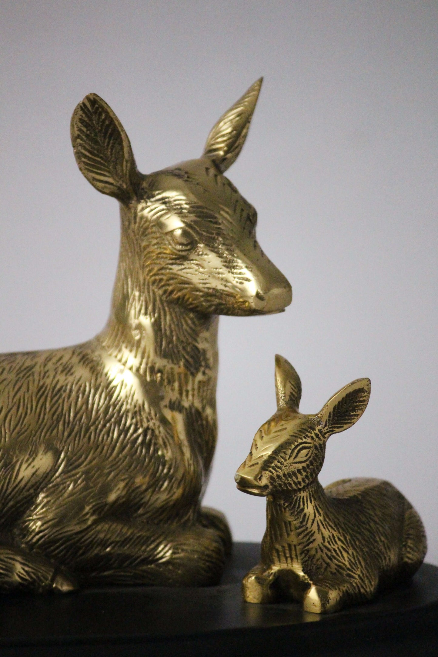 Exquisite Silver and Gold Deer Sculpture Set for Timeless Home Elegance