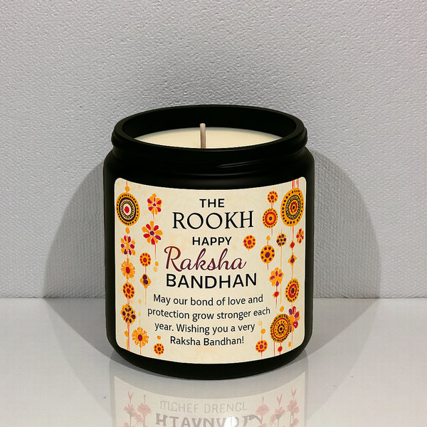 Personalised Raksha Bandhan Scented Candle Gift for Sister – Custom Name, Festive Aroma, Handmade with Love