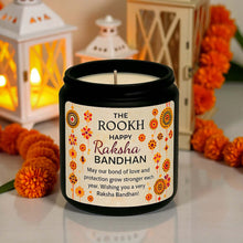 Personalised Raksha Bandhan Scented Candle Gift for Sister – Custom Name, Festive Aroma, Handmade with Love