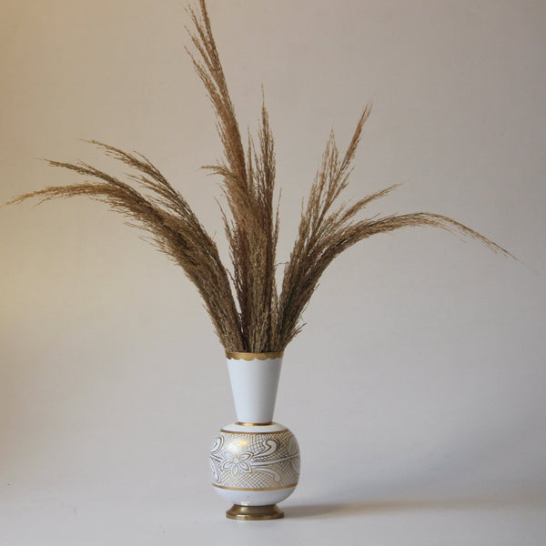 Golden Artistry Vase - Elegance in Every Curve - The Rookh