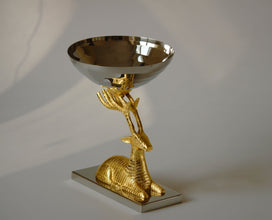 Golden Deer Head Bowl Metal - The Rookh