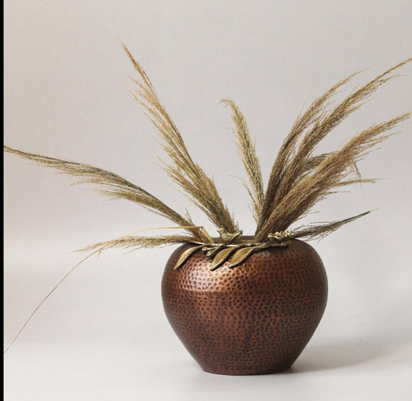 Metallic Harmony: Contemporary Metal Vase Combo - The Rookh