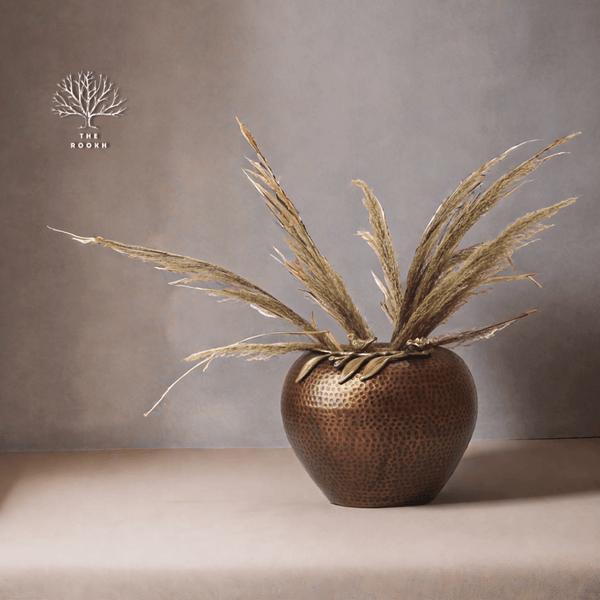 Metallic Harmony: Contemporary Metal Vase Combo - The Rookh