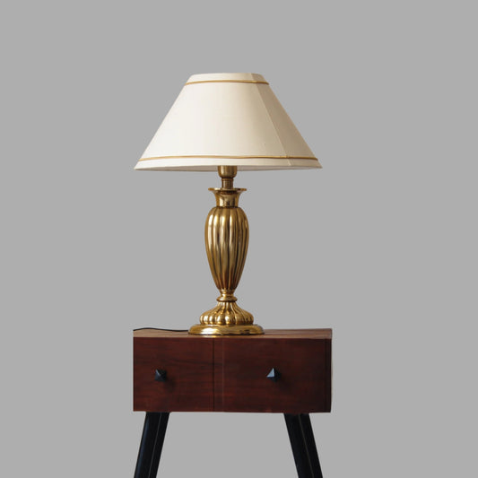 Radiant Golden Metal Table Lamp - The Rookh